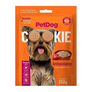 Biscoito Pet Dog Cookie Antioxidante para Cães Sabor Maçã com Canela - 250g