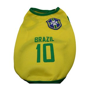 Roupinha Pet Seleção do Brasil G 35cm