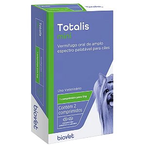Totalis Mini - Vermífugo - 2 Comprimidos 