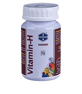 Vitamin-H  Biotina 50g - Amgercal - Vitamina H Para Passaros