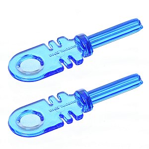 Ponteira Italiana Para Poleiro 13mm - Azul - Conjunto 2 unidades