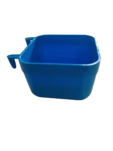 Comedouro Suspenso Canto de Gaiola - Quadrado - 200ml - Azul