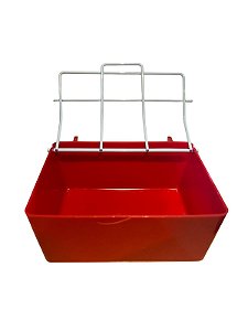 Comedouro Com Grade Psitacídeos - 500ml - Vermelho | Ornamental