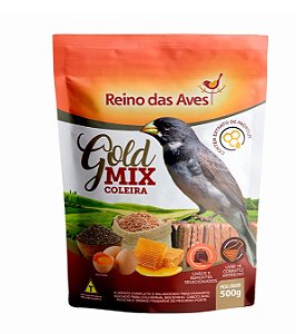 Mistura de Sementes Reino das Aves Gold Mix Coleira 500g | Reino Das Aves