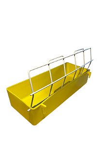 Comedouro Com Grade Psitacídeos - 1 Litro - Amarelo| Ornamental