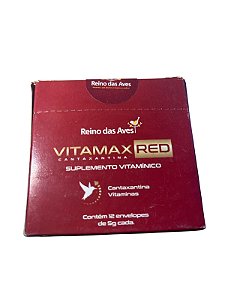 Caixa 12 Unidades - Cantaxantina Vitamax Red 5g | Reino das Aves