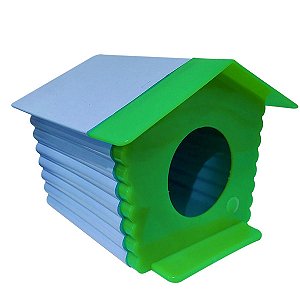 Casinha de Plástico para Hamster  Azul e Verde | Injetfour
