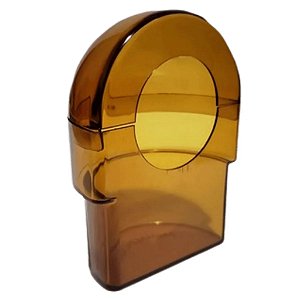 12 X Comedouro Meia Lua Animalplast 60ml - Ambar - Animalplast