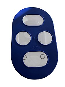 Comedouro com Poleiro 4 Furos Azul | Ornamental