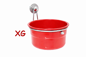 Comedouro Com Trava para Pássaros - Vermelha - XG - Kakatoo