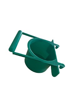Comedouro Com Aba Para Papagaio Coleiro Sabia - Verde - Toco Tucano