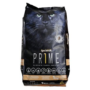 Ração Special Cat Prime - Para Gatos Adultos Castrados - Sabor Salmão e Arroz - 1kg