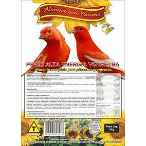 Farinhada Protein Pássaros - PP 22 Vermelha - 1kg