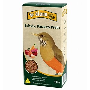 Extrusada Alcon Eco Club - Sabiá e Pássaro Preto 500g