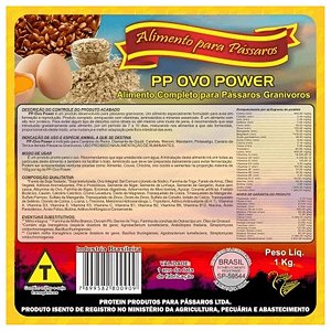 Farinhada Protein Pássaros - PP Ovo Power - 1kg