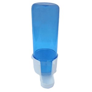 Bebedouro Animalplast Pequeno 100ml - Malha Larga - Azul Com Base Branca