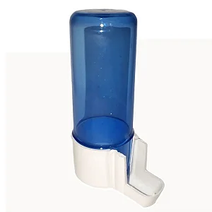 Bebedouro Animalplast Pequeno 100ml - Malha Fina - Azul Com Base Branca