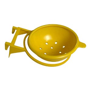 Ninho de Plástico - Com Suporte Para Canário de Porte - Amarelo - Animalplast