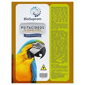 Extrusada BioSuprem - Psitacídeos Grande Porte - 750g