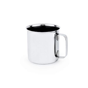 Caneca Inox com Alça sem Virola 400 ml Ø 8,0cm