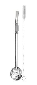 Bomba INOX Dm. 24cm Cano Chato Liso com Anel/Escovinha