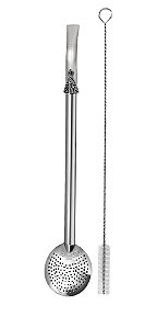 Bomba Inox Dm. 24 cm Nª Sª Pr. Pra. Cano Chato Liso c/Escovinha -