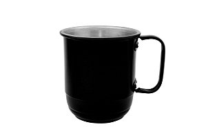 Caneca Alumínio República 600 ml Preta Fosca  -