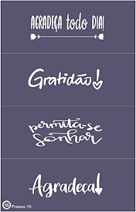 Frases 10 - stencil 25 x 16 cm