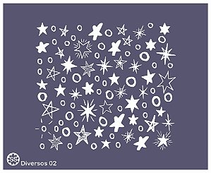 Diversos 02 - Stencil 16 X 13 cm