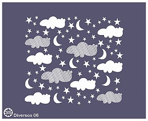 Diversos 06 - Stencil 16 X 13 cm