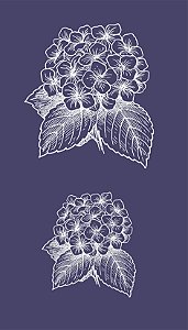 Floral 32 - stencil - 25 x 16  cm