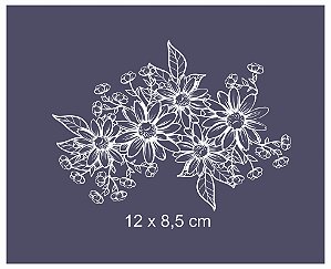 Floral AC02 - stencil 16 x 13 cm