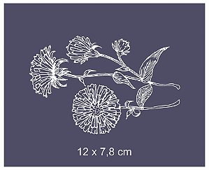 Floral AC08 - stencil 16 x 13 cm