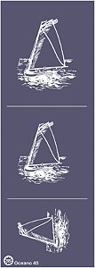 Oceano 45 - stencil 28 x 10 cm