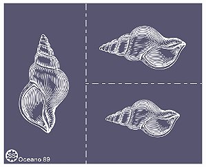 Oceano 89 - stencil 16 x 13 cm