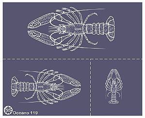 Oceano OC 119 - stencil 16 x 13 cm