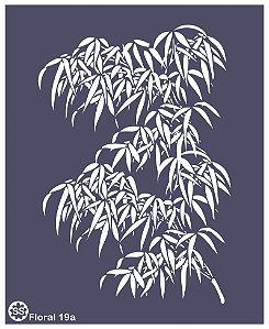 Floral 19a - stencil 16 x 13 cm