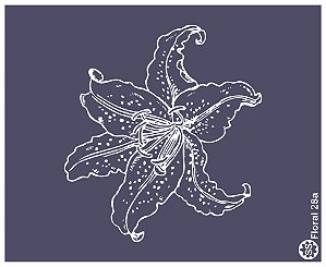 Floral 28a - stencil 16 x 13 cm