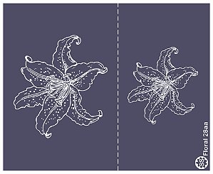 Floral 28aa - stencil 16 x 13 cm