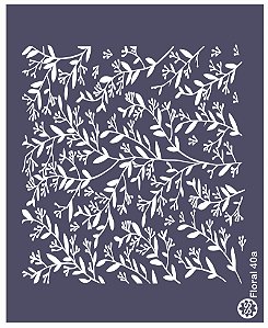 Floral 40a - stencil 16 x 13 cm