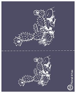 Floral 41aa - stencil 16 x 13 cm