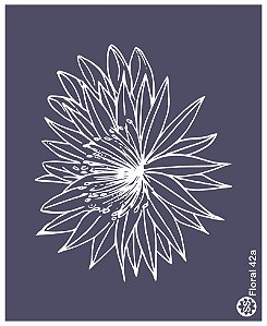 Floral 42a - stencil 16 x 13 cm