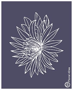 Floral 42aa - stencil 16 x 13 cm