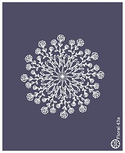 Floral 43a - stencil 16 x 13 cm
