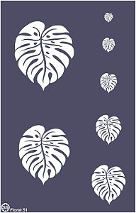 Floral 51 - Stencil 25 x 16 cm