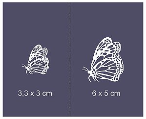 Borboletas AC04 - stencil 16 x 13 cm