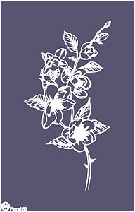 Floral 53 - stencil 25 x 16 cm