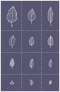Floral 55 - stencil 25 cm x 16 cm