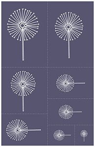 Dente-de-leão 11 - stencil 25 x 16 cm