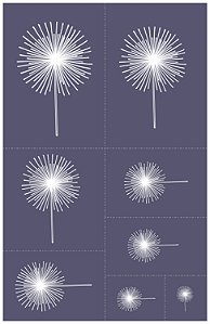 Dente-de-leão 14 - stencil 25 x 16 cm